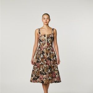 Avec Les Filles Autumn Floral Dress